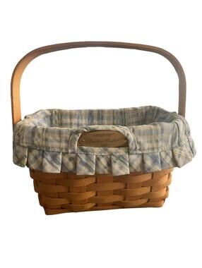 Longaberger Dresden Basket Inc Fabric And Plastic Liner 2001